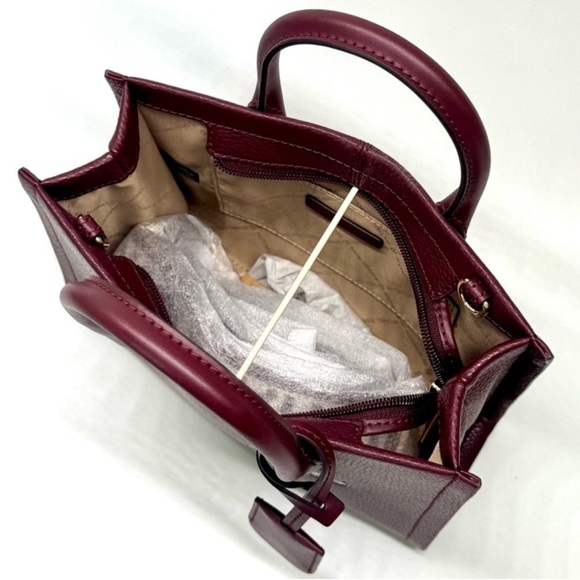 Michael Kors Mirella Small Signature Logo Crossbody Bag Ox Blood - Picture 9 of 11